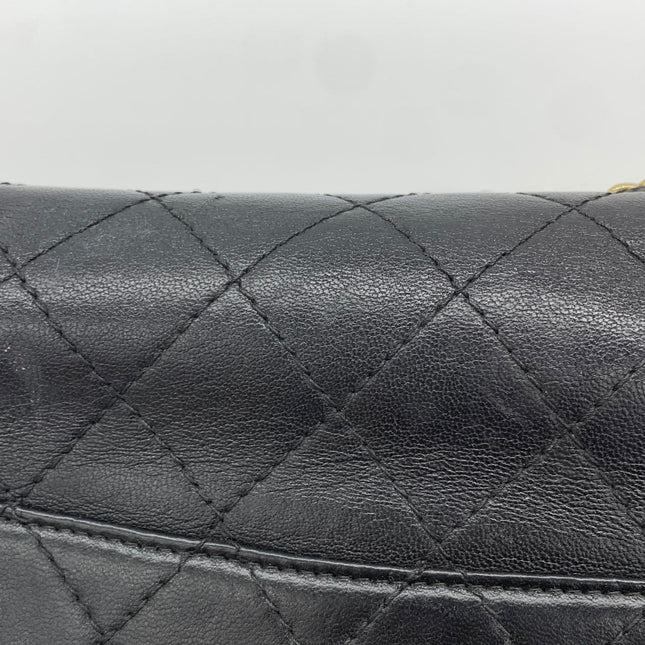 Chanel Mini Beauty Lock Flap Bag Black Lambskin Leather Chain Strap 2017