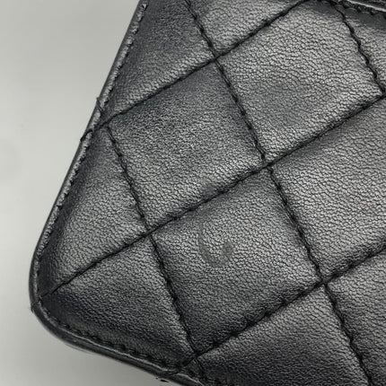 Chanel Mini Beauty Lock Flap Bag Black Lambskin Leather Chain Strap 2017