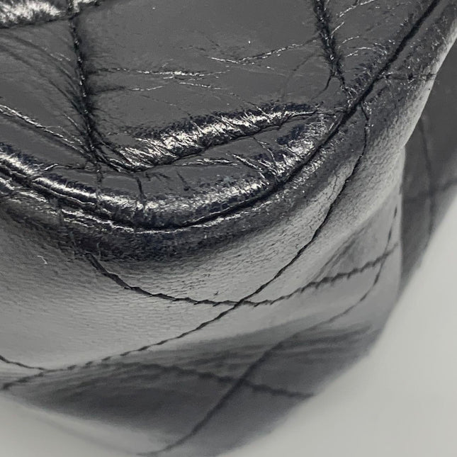 Chanel Timeless Classic Flap Medium Black Lambskin Leather 24k Gold Plated Hardware 2006-2008