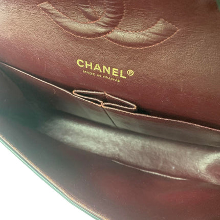 Chanel Timeless Classic Flap Medium Black Lambskin Leather 24k Gold Plated Hardware 2006-2008