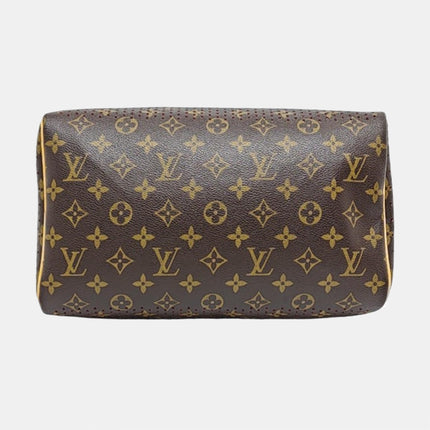 Louis Vuitton Speedy 30 Brown Perforated Monogram Pink Interior