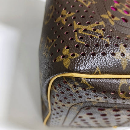 Louis Vuitton Speedy 30 Brown Perforated Monogram Pink Interior