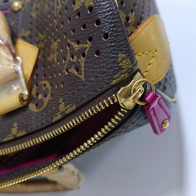 Louis Vuitton Speedy 30 Brown Perforated Monogram Pink Interior