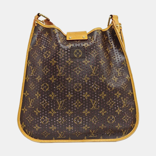 Louis Vuitton Musette Brown Perforated Monogram Pink Interior