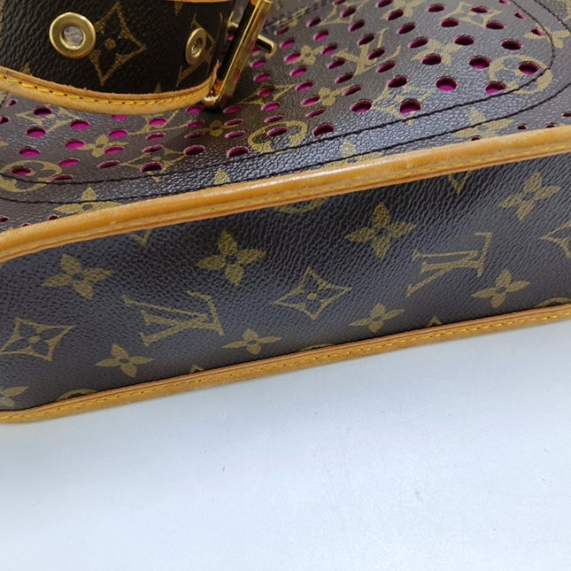Louis Vuitton Musette Brown Perforated Monogram Pink Interior