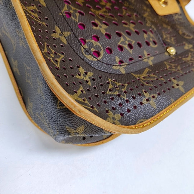 Louis Vuitton Musette Brown Perforated Monogram Pink Interior