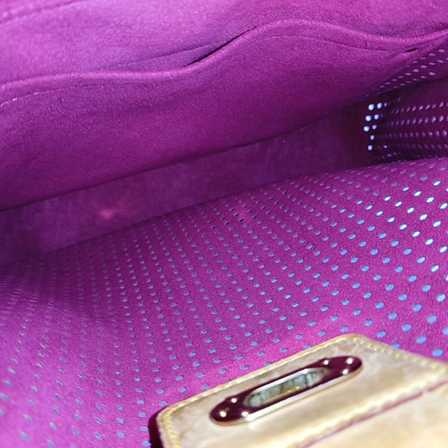 Louis Vuitton Musette Brown Perforated Monogram Pink Interior