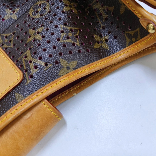 Louis Vuitton Musette Brown Perforated Monogram Pink Interior