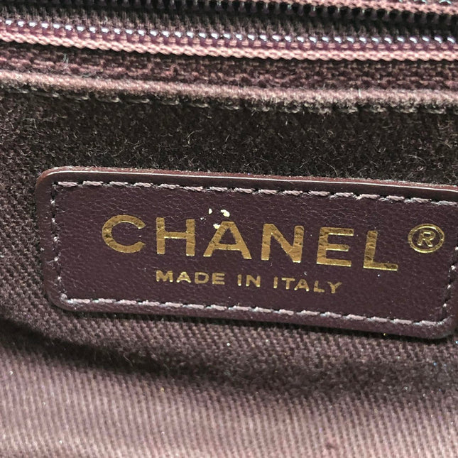 Chanel Paris Rome Mini Trapezio Flap Bag Taupe Quilted Sheepskin Gold Hardware