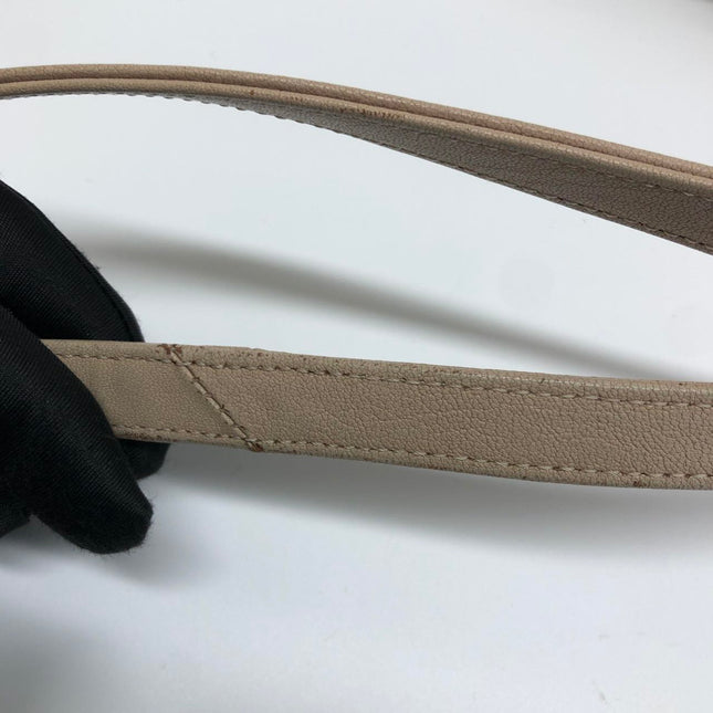 Chanel Paris Rome Mini Trapezio Flap Bag Taupe Quilted Sheepskin Gold Hardware