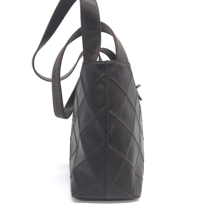 Chanel Vintage Kelly Flap Shoulder Bag Brown Wild Stitch Calfskin leather with Pouch