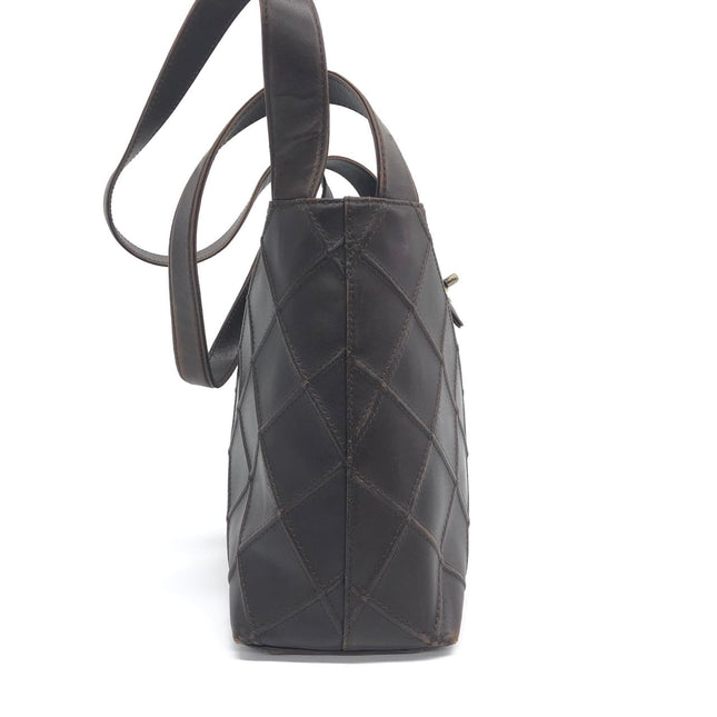 Chanel Vintage Kelly Flap Shoulder Bag Brown Wild Stitch Calfskin leather with Pouch