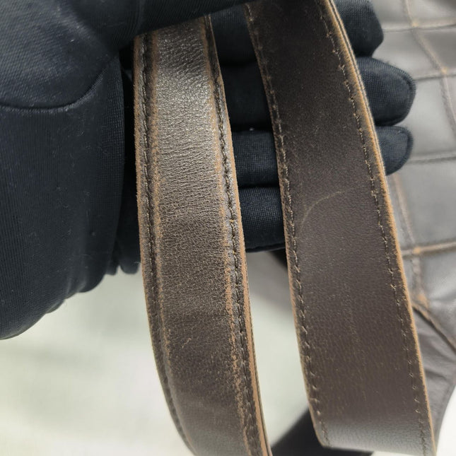 Chanel Vintage Kelly Flap Shoulder Bag Brown Wild Stitch Calfskin leather with Pouch