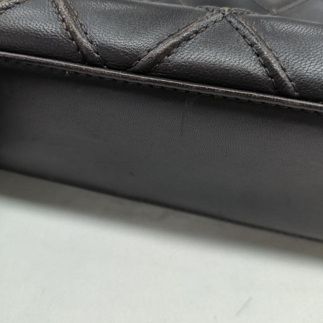 Chanel Vintage Kelly Flap Shoulder Bag Brown Wild Stitch Calfskin leather with Pouch