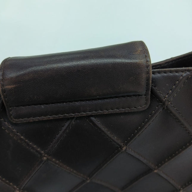 Chanel Vintage Kelly Flap Shoulder Bag Brown Wild Stitch Calfskin leather with Pouch