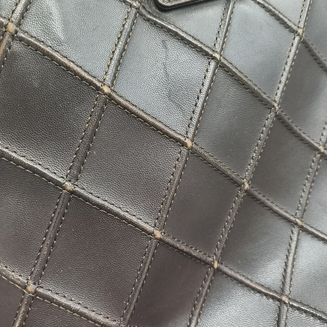 Chanel Vintage Kelly Flap Shoulder Bag Brown Wild Stitch Calfskin leather with Pouch