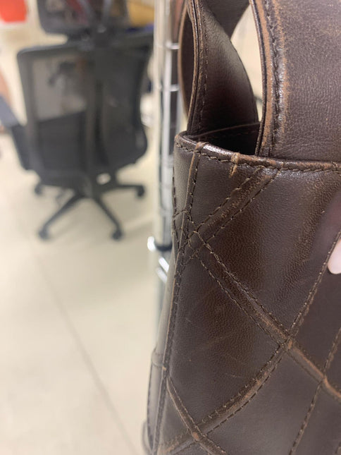 Chanel Vintage Kelly Flap Shoulder Bag Brown Wild Stitch Calfskin leather with Pouch