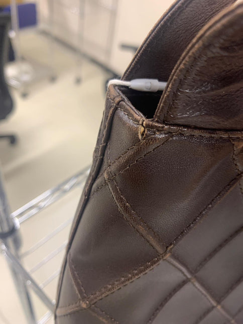 Chanel Vintage Kelly Flap Shoulder Bag Brown Wild Stitch Calfskin leather with Pouch