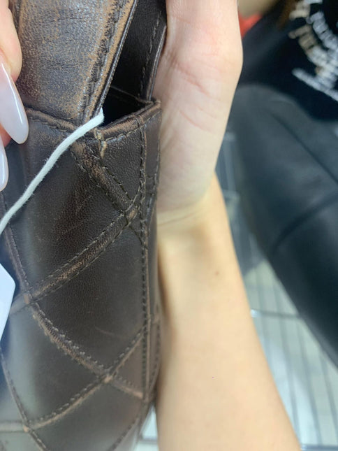 Chanel Vintage Kelly Flap Shoulder Bag Brown Wild Stitch Calfskin leather with Pouch