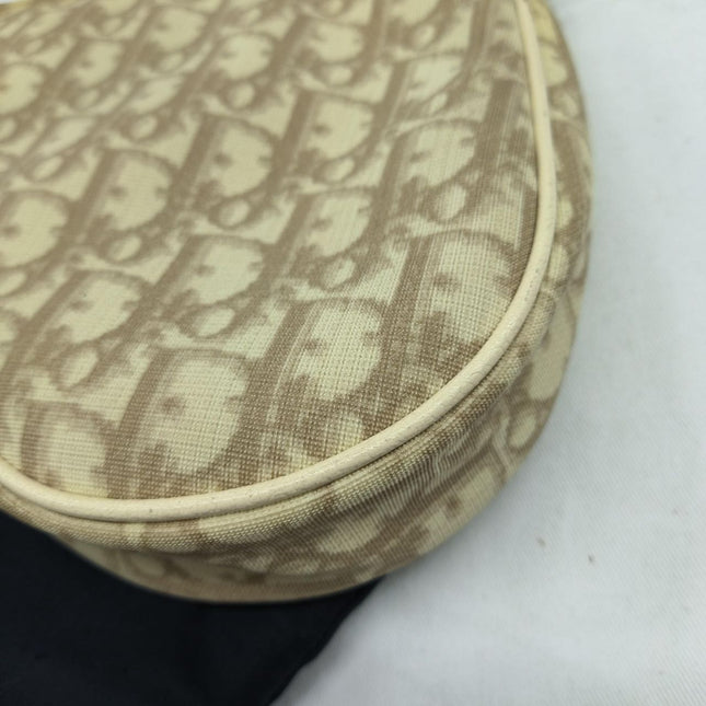 Dior Saddle Mini Classic Cream White Oblique Flower Embroidery