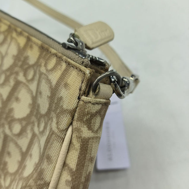 Dior Saddle Mini Classic Cream White Oblique Flower Embroidery