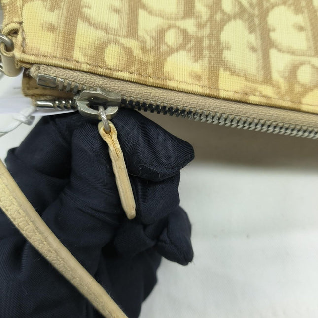 Dior Saddle Mini Classic Cream White Oblique Flower Embroidery