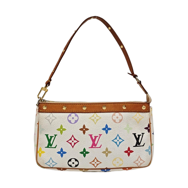 Louis Vuitton x Takashi Murakami Pochette Accessoire White Multicolor
