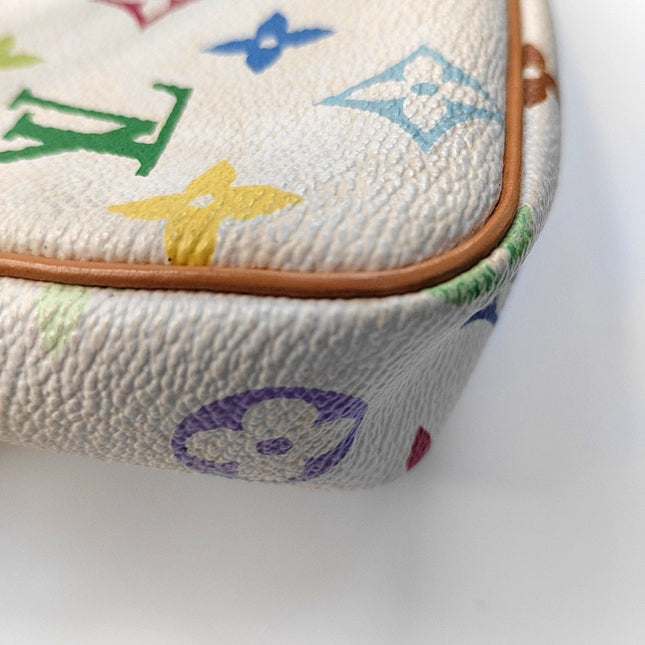 Louis Vuitton x Takashi Murakami Pochette Accessoire White Multicolor