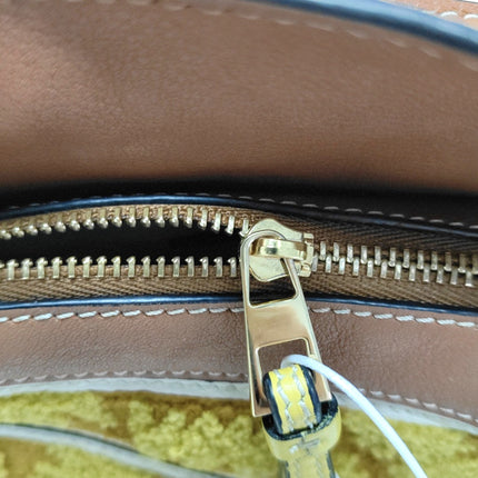 Loewe x William De Morgan Puzzle Mini Embroidered Brown Yellow Multicolor