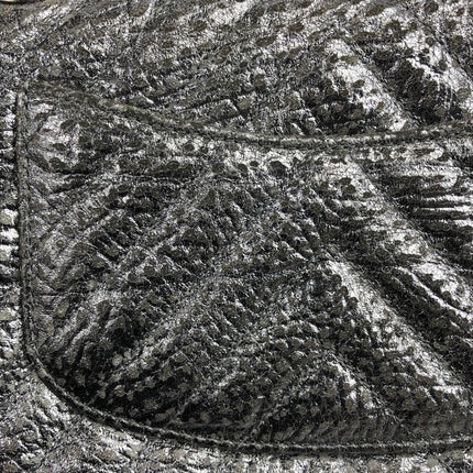 Chanel 2.55 Mini Chevron Stitching Silver Patterned Calfskin Leather Silver Hardware Flap Crossbody Bag