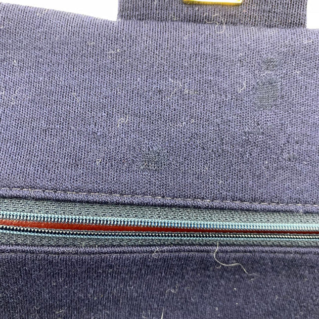 Chanel Classic Flap Small Vintage Navy Fabric 24k Gold Hardware Linked Chain Strap