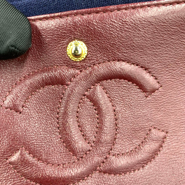 Chanel Classic Flap Small Vintage Navy Fabric 24k Gold Hardware Linked Chain Strap