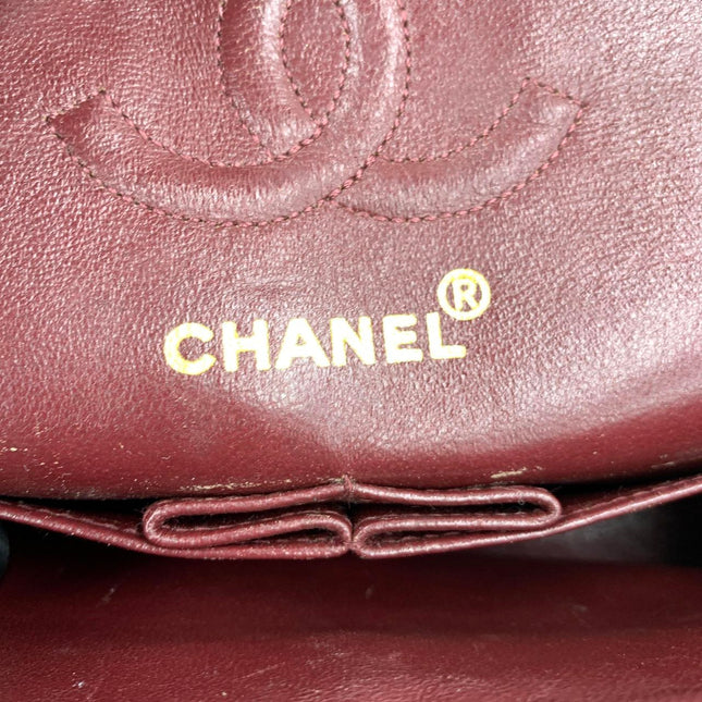 Chanel Classic Flap Small Vintage Navy Fabric 24k Gold Hardware Linked Chain Strap