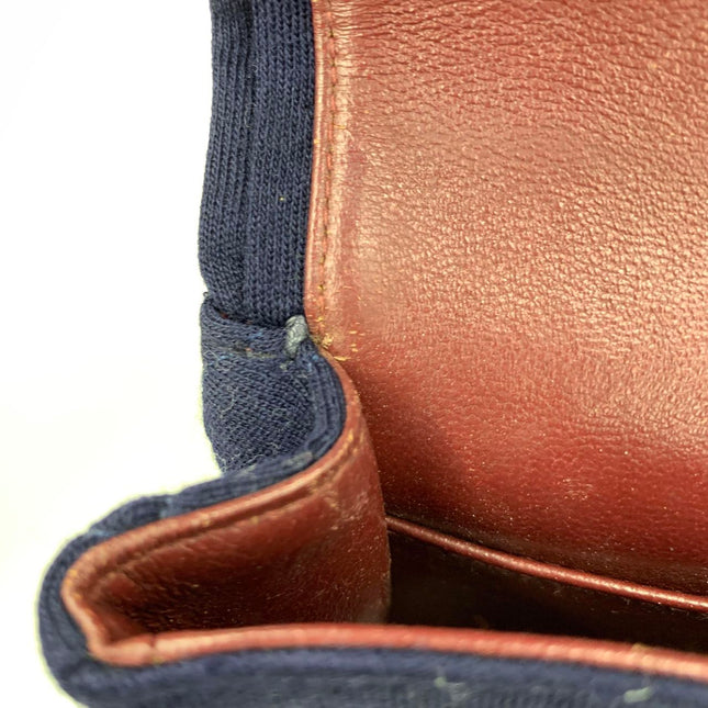 Chanel Classic Flap Small Vintage Navy Fabric 24k Gold Hardware Linked Chain Strap