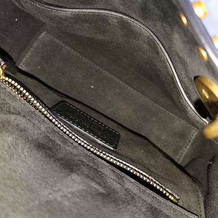 Lady Dior Mini Black Suede Tassels with Gold Hardware 2018