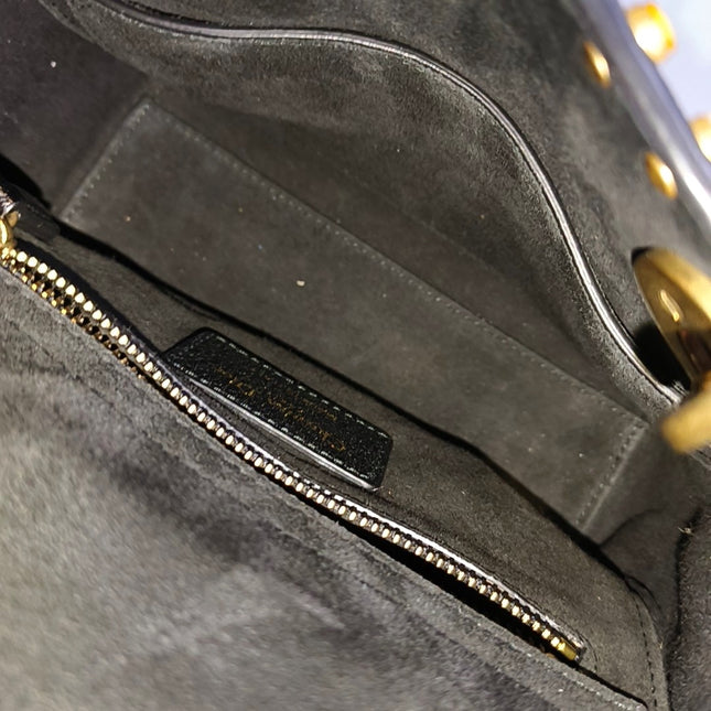 Lady Dior Mini Black Suede Tassels with Gold Hardware 2018