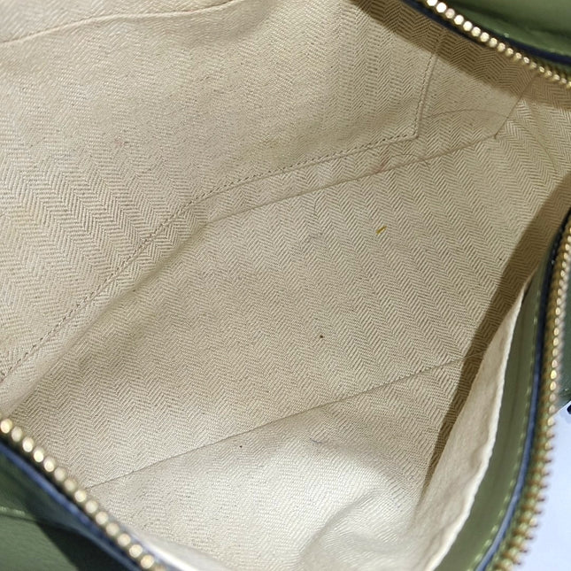 Loewe Puzzle Hobo Shoulder Bag Green Leather