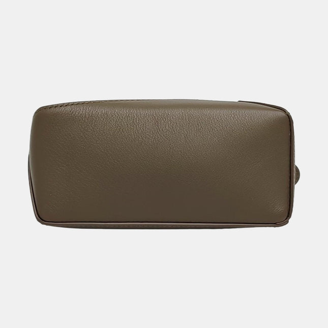 Loewe Puzzle Edge Mini Dark Olive Green Calfskin Leather Crossbody Bag