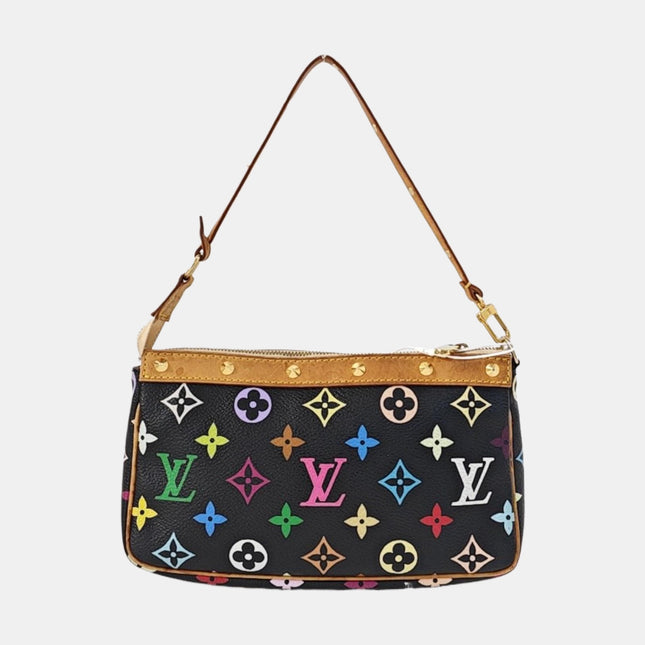 Louis Vuitton x Takashi Murakami Pochette Accessoire Black Multicolor