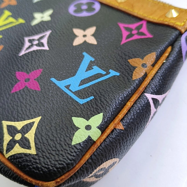Louis Vuitton x Takashi Murakami Pochette Accessoire Black Multicolor