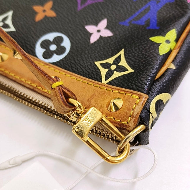 Louis Vuitton x Takashi Murakami Pochette Accessoire Black Multicolor