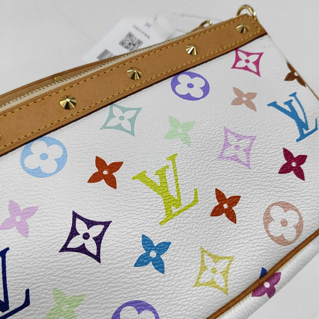 Louis Vuitton x Takashi Murakami Pochette Accessoire White Multicolor