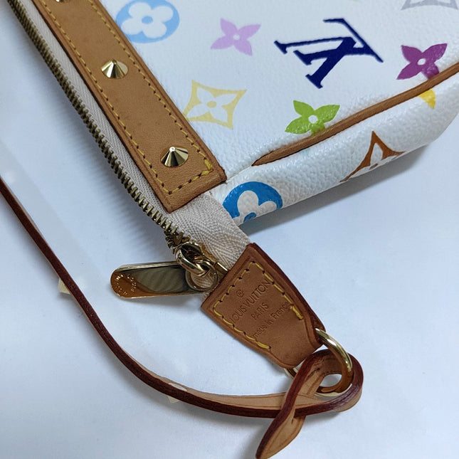 Louis Vuitton x Takashi Murakami Pochette Accessoire White Multicolor