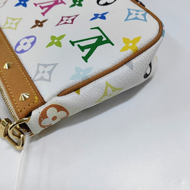 Louis Vuitton x Takashi Murakami Pochette Accessoire White Multicolor
