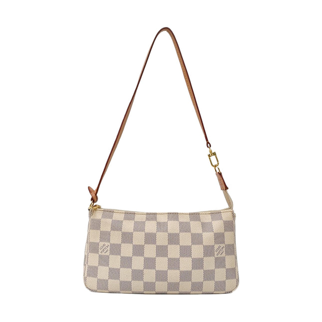 Louis Vuitton Pochette Accessoire White Damier Ebene Monogram