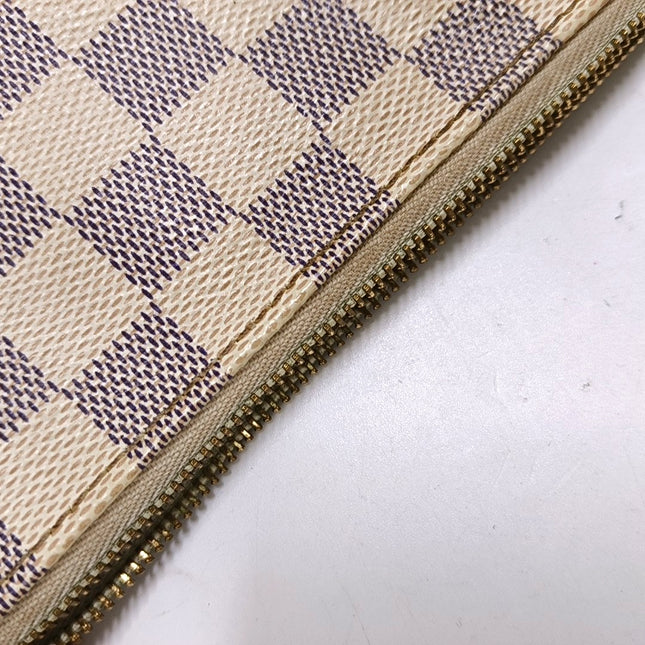 Louis Vuitton Pochette Accessoire White Damier Ebene Monogram