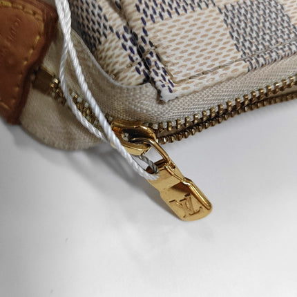 Louis Vuitton Pochette Accessoire White Damier Ebene Monogram