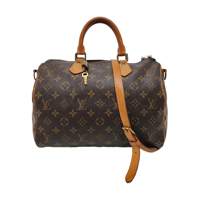 Louis Vuitton Speedy 25 Bandouliere Brown Monogram with Strap