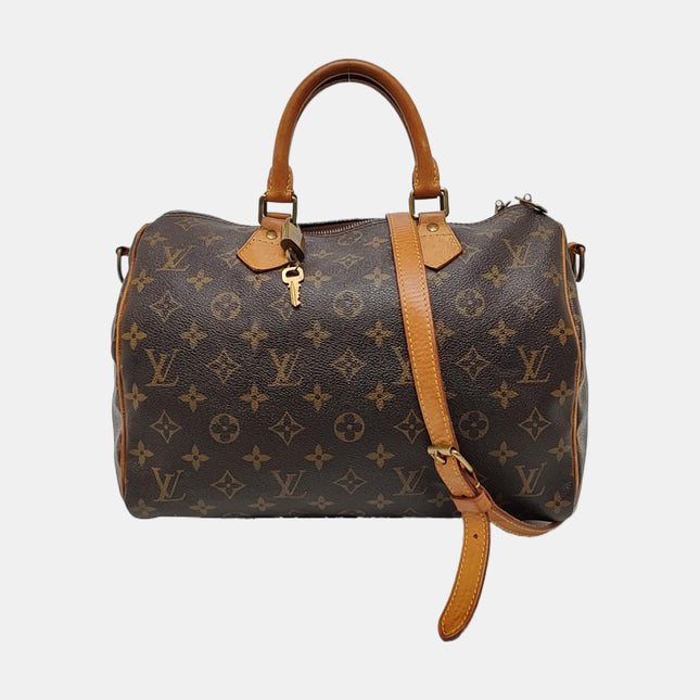 Louis Vuitton Speedy 25 Bandouliere Brown Monogram with Strap