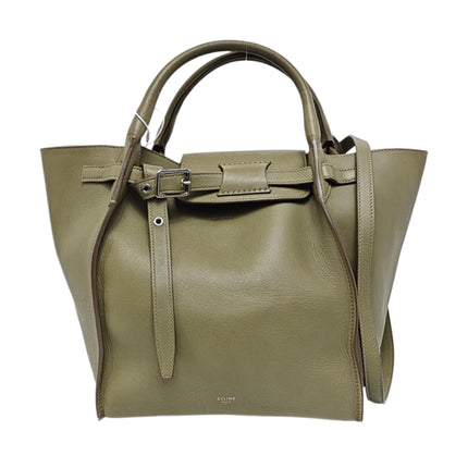 Celine Big Bag Small Green Leather Belted Closure with Strap